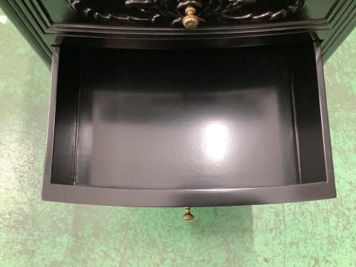 アンティーク調チェスト ブラック 3段