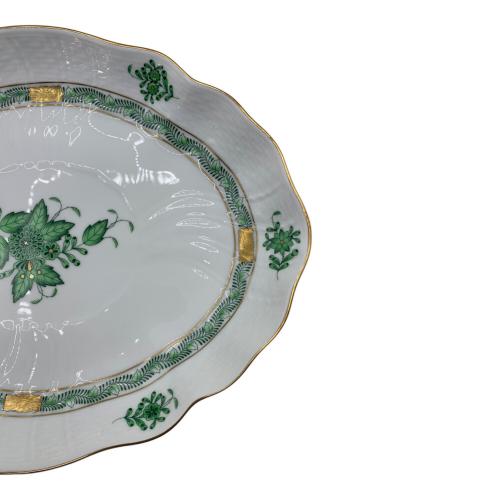 Herend (ヘレンド) オーバルプレート アポニーグリーン