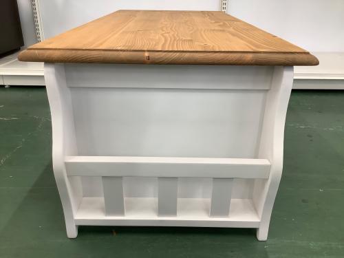 東谷 (アズマヤ) センターテーブル ナチュラル×ホワイト 引き出し付き CFS-214