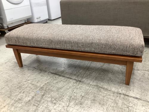 UNICO (ウニコ) ベンチ グレー×ブラウン ファブリック WICK