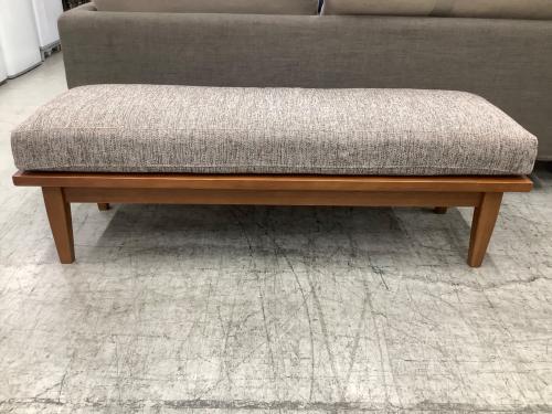 UNICO (ウニコ) ベンチ グレー×ブラウン ファブリック WICK