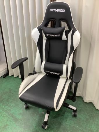 gtrcing ゲーミングチェア ホワイト×ブラック