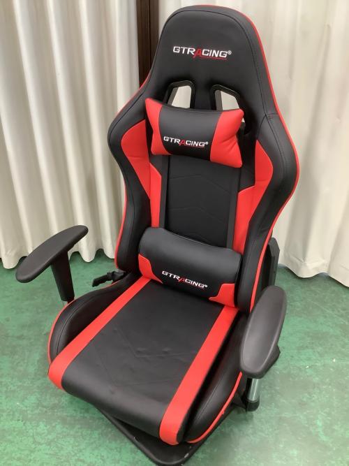 GT RACING (ジーティーレーシング) ゲーミングチェア 座椅子 ヘコミ有 レッド×ブラック