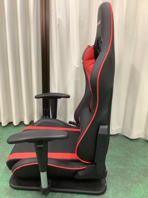 GT RACING (ジーティーレーシング) ゲーミングチェア 座椅子 ヘコミ有 レッド×ブラック