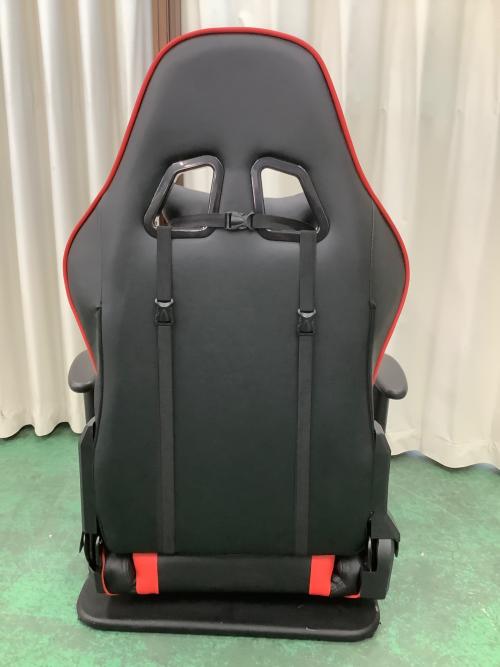 GT RACING (ジーティーレーシング) ゲーミングチェア 座椅子 ヘコミ有 レッド×ブラック