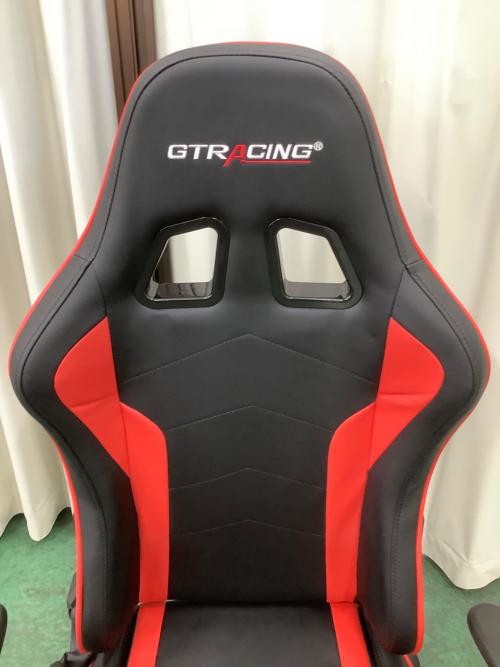 GT RACING (ジーティーレーシング) ゲーミングチェア 座椅子 ヘコミ有 レッド×ブラック