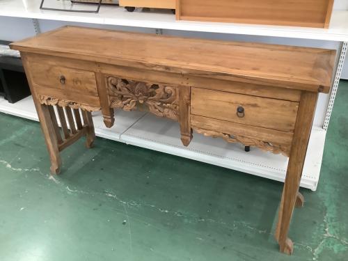 アジアンテイストコンソールテーブル ブラウン