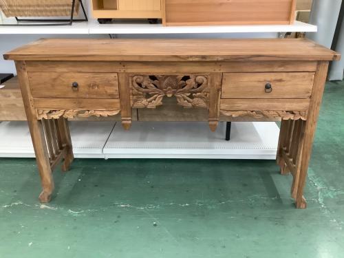 アジアンテイストコンソールテーブル ブラウン