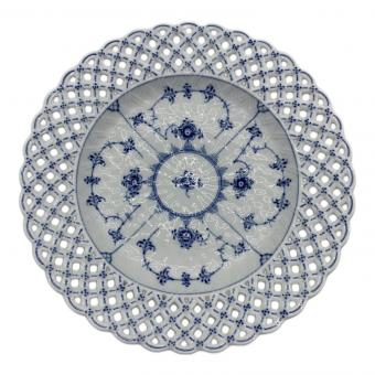 ROYAL COPENHAGEN (ロイヤル・コペンハーゲン) ブルーフルーテッド フルレース プレート オープンワーク 25cm