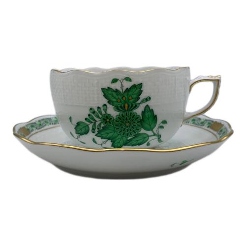 Herend (ヘレンド) ティーカップ&ソーサー アポニーグリーン