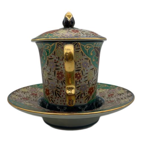 古伊万里 (コイマリ) 蓋付カップ&ソーサー 林九郎作