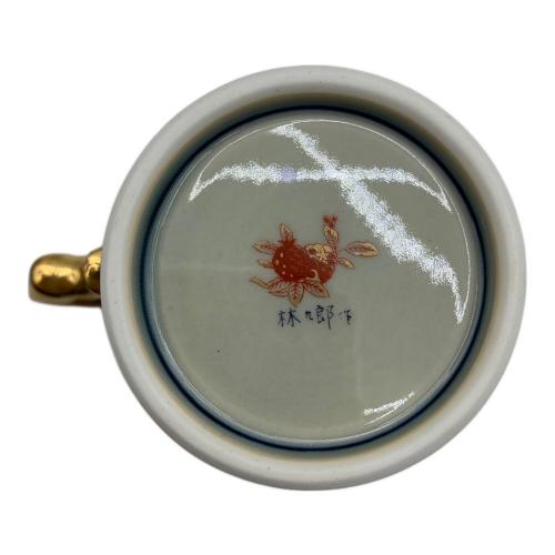 古伊万里 (コイマリ) 蓋付カップ&ソーサー 林九郎作