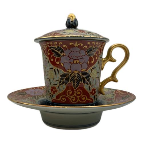 古伊万里 (コイマリ) 蓋付カップ&ソーサー 林九郎作