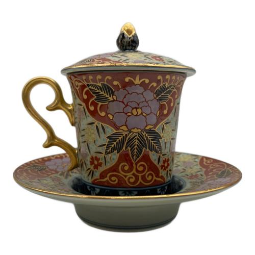 古伊万里 (コイマリ) 蓋付カップ&ソーサー 林九郎作