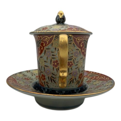 古伊万里 (コイマリ) 蓋付カップ&ソーサー 林九郎作