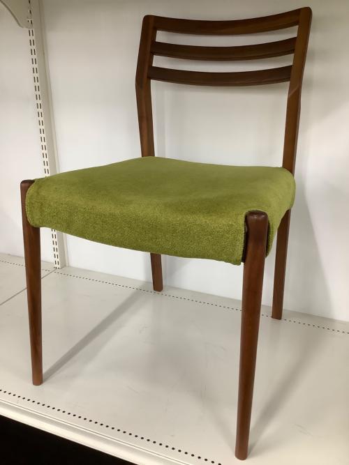 筑波産商 (ツクバサンショウ) ダイニングチェアー 334 グリーン×ブラウン セレクトウォール Aチェア