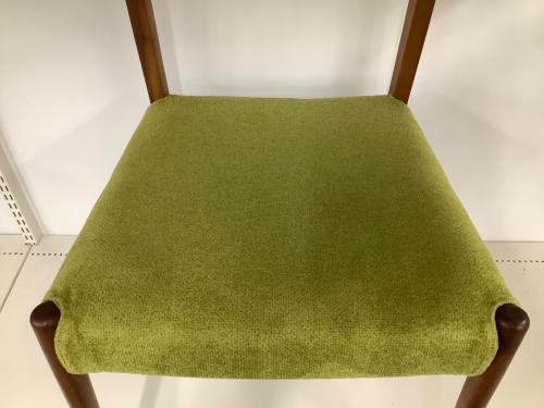 筑波産商 (ツクバサンショウ) ダイニングチェアー 334 グリーン×ブラウン セレクトウォール Aチェア