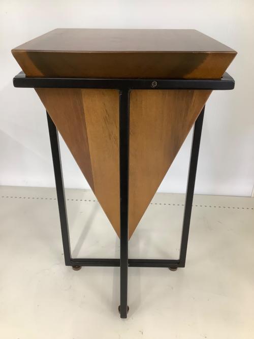 サイドテーブル モンキーポッド ダークブラウン