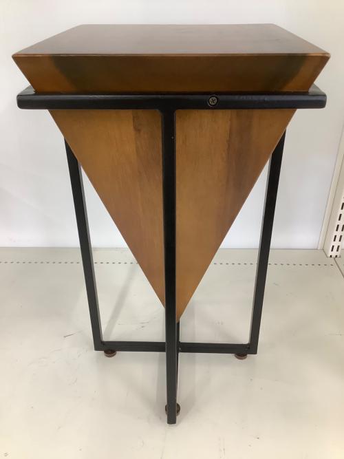 サイドテーブル モンキーポッド ダークブラウン