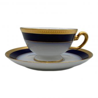 大倉陶園 (オオクラトウエン) カップ&ソーサー 瑠璃片葉金蝕 J･Bマーク有