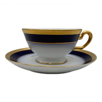 大倉陶園 (オオクラトウエン) カップ&ソーサー 瑠璃片葉金蝕 J・Bマーク有