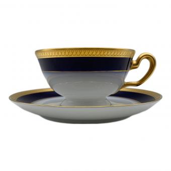 大倉陶園 (オオクラトウエン) カップ&ソーサー 瑠璃片葉金蝕 J・Bマーク有