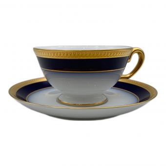 大倉陶園 (オオクラトウエン) カップ&ソーサー 瑠璃片葉金蝕 J・Bマーク有