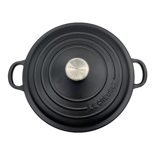 LE CREUSET (ルクルーゼ) キッチン雑貨 24cm ブラック ココット・ロンド