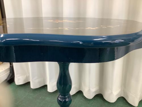 サイドテーブル ネイビー×ブラウン