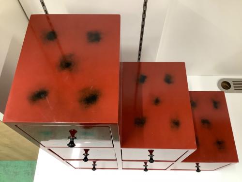 根来塗 階段タンス