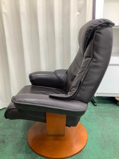 関家具 (セキカグ) リクライニングチェア 7515 オットマン付 ブラック レジーナリクライナー