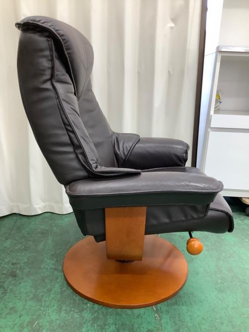関家具 (セキカグ) リクライニングチェア 7515 オットマン付 ブラック レジーナリクライナー