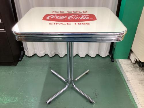 Coca Cola (コカコーラ) カフェテーブル  ベージュ×レッド
