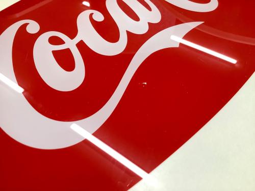 Coca Cola (コカコーラ) カフェテーブル  ベージュ×レッド
