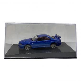 AUTOart (オートアート) NISSAN SKYLINE R34 GT-R V-SPEC Ⅱ 1/43モデルカー ベイサイドブルー