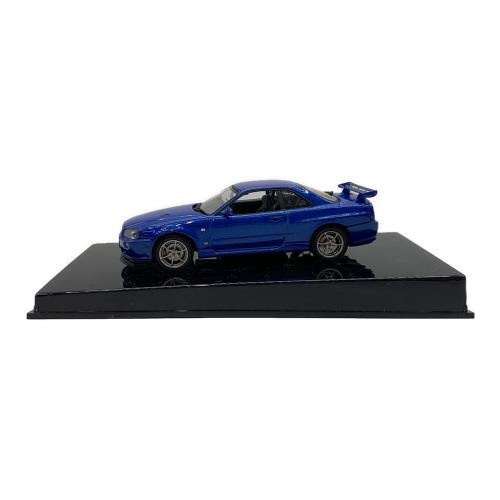 AUTOart (オートアート) NISSAN SKYLINE R34 GT-R V-SPEC Ⅱ 1/43モデルカー ベイサイドブルー