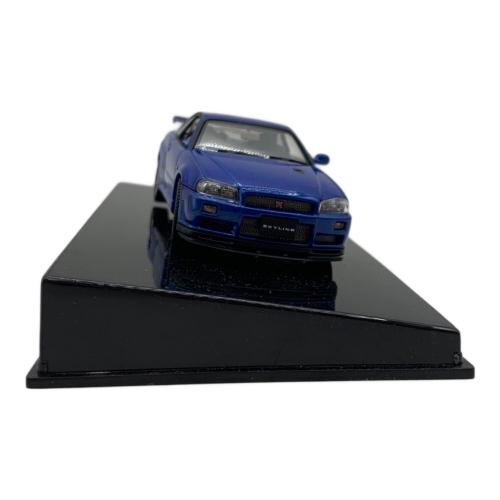 AUTOart (オートアート) NISSAN SKYLINE R34 GT-R V-SPEC Ⅱ 1/43モデルカー ベイサイドブルー