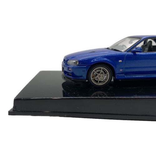 AUTOart (オートアート) NISSAN SKYLINE R34 GT-R V-SPEC Ⅱ 1/43モデルカー ベイサイドブルー