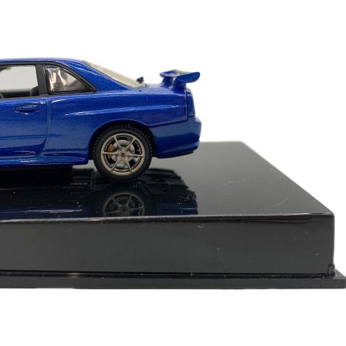 AUTOart (オートアート) NISSAN SKYLINE R34 GT-R V-SPEC Ⅱ 1/43モデルカー ベイサイドブルー