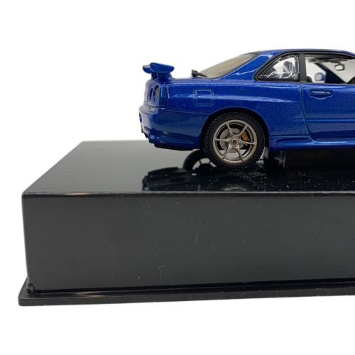 AUTOart (オートアート) NISSAN SKYLINE R34 GT-R V-SPEC Ⅱ 1/43モデルカー ベイサイドブルー
