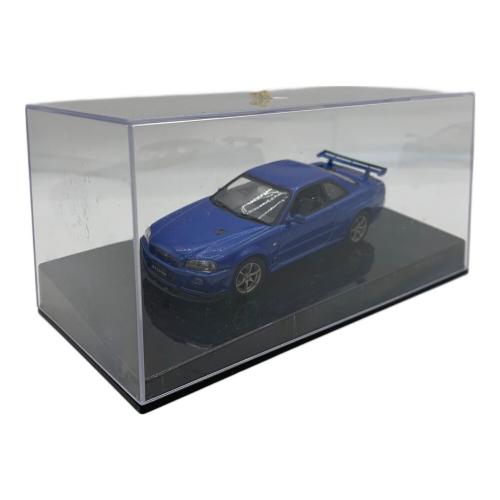 AUTOart (オートアート) NISSAN SKYLINE R34 GT-R V-SPEC Ⅱ 1/43モデルカー ベイサイドブルー
