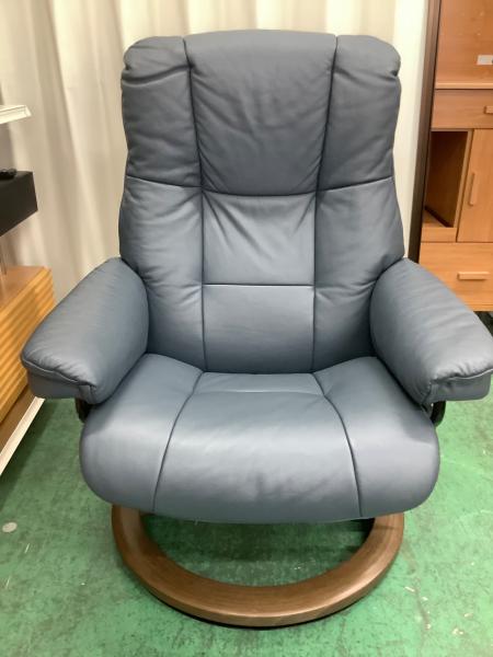 Ekornes (エコーネス) ストレスレスチェア ブルー×ブラウン メイフェア