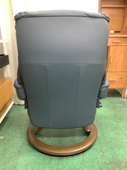 Ekornes (エコーネス) ストレスレスチェア ブルー×ブラウン メイフェア クラシック Mサイズ