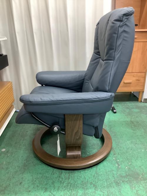 Ekornes (エコーネス) ストレスレスチェア ブルー×ブラウン メイフェア クラシック Mサイズ
