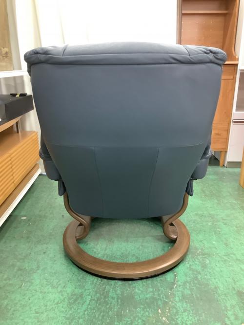 Ekornes (エコーネス) ストレスレスチェア ブルー×ブラウン メイフェア クラシック Mサイズ