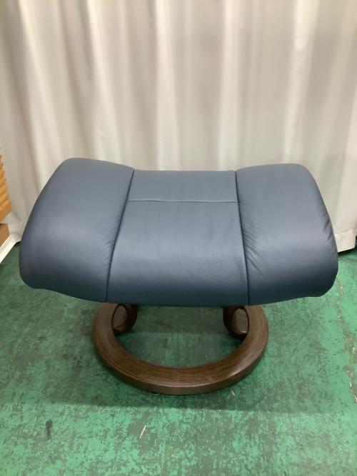 Ekornes (エコーネス) ストレスレスチェア ブルー×ブラウン メイフェア クラシック Mサイズ