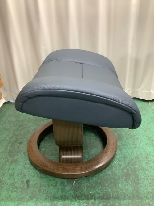 Ekornes (エコーネス) ストレスレスチェア ブルー×ブラウン メイフェア クラシック Mサイズ