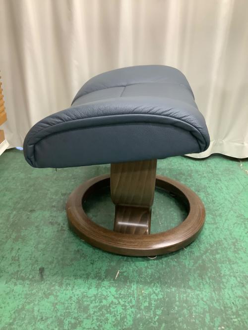 Ekornes (エコーネス) ストレスレスチェア ブルー×ブラウン メイフェア クラシック Mサイズ