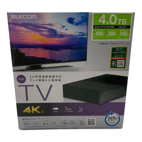 ELECOM (エレコム) 外付けHDD 4TB ELD-GTV040UBK｜トレファクONLINE