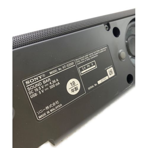 専用　SONY ソニー HT-S200F サウンドバー スピーカー 18年製